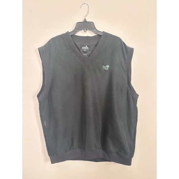 Ashworth Weather Systems Golf Vest Mens XL Black V-Neck Wind Resistant Bay Oaks - Picture 2 of 7